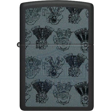 Zippo 2024 Zippo Harley Davidson Hd Design Black Light, Black Matte,  ZIP-48600